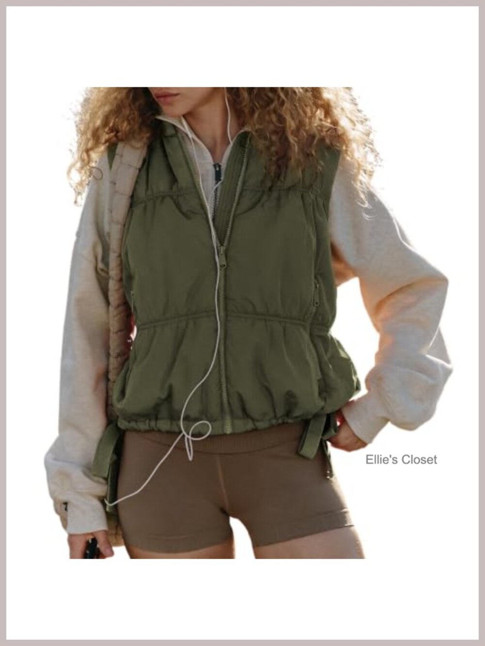 Womens Bubble Puffer Vest Sleeveless Quilted Zip Lightweight Fall Winter Coat